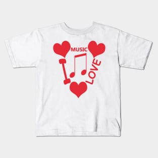 I Love Music Kids T-Shirt